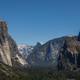 A view of Yosemite Valley from the Tunnel View lookout point in the Yosemite National Park, California on July 08, 2020.
